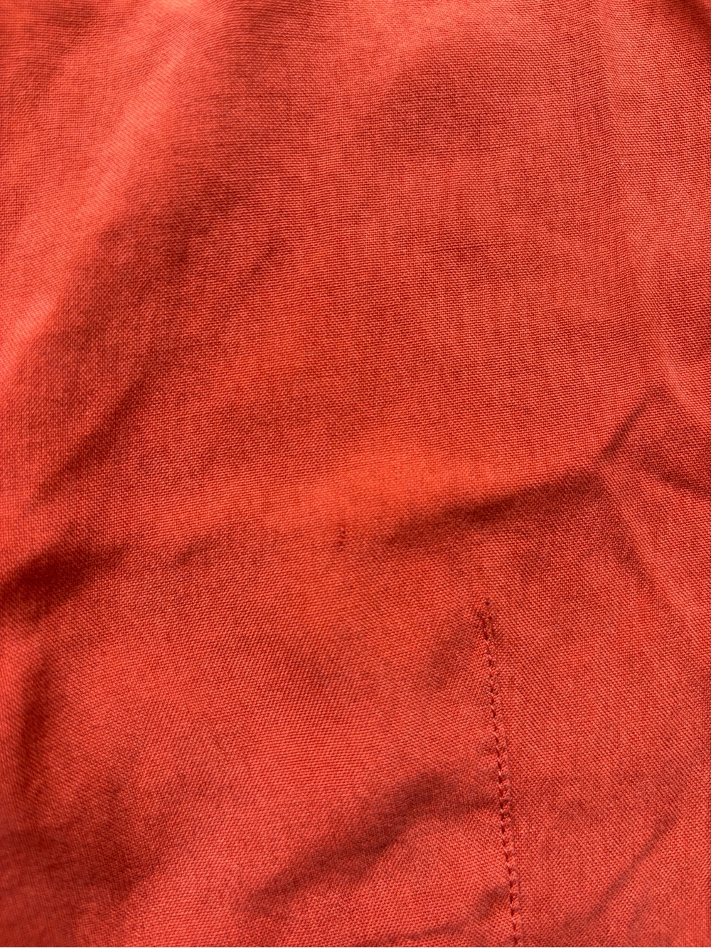 Amanda Smith 100% Silk Burnt Orange Short Sleeve Button-Front Shirt - Picture 11 of 14